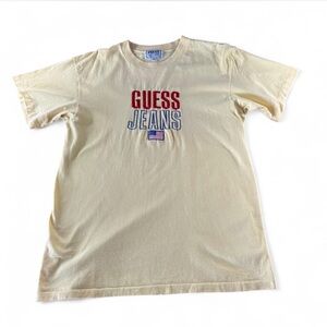American vintage made in USA Guess Jeans by georges Marciano yellow t-shirt